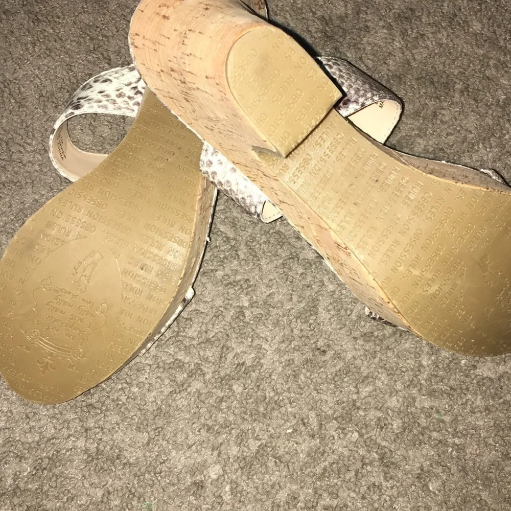 Obsession Rules Debbie Snakeprint Leather Sandals